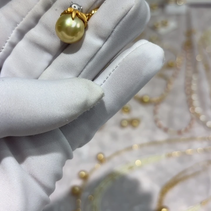 颈饰银S925镶嵌海水珍珠