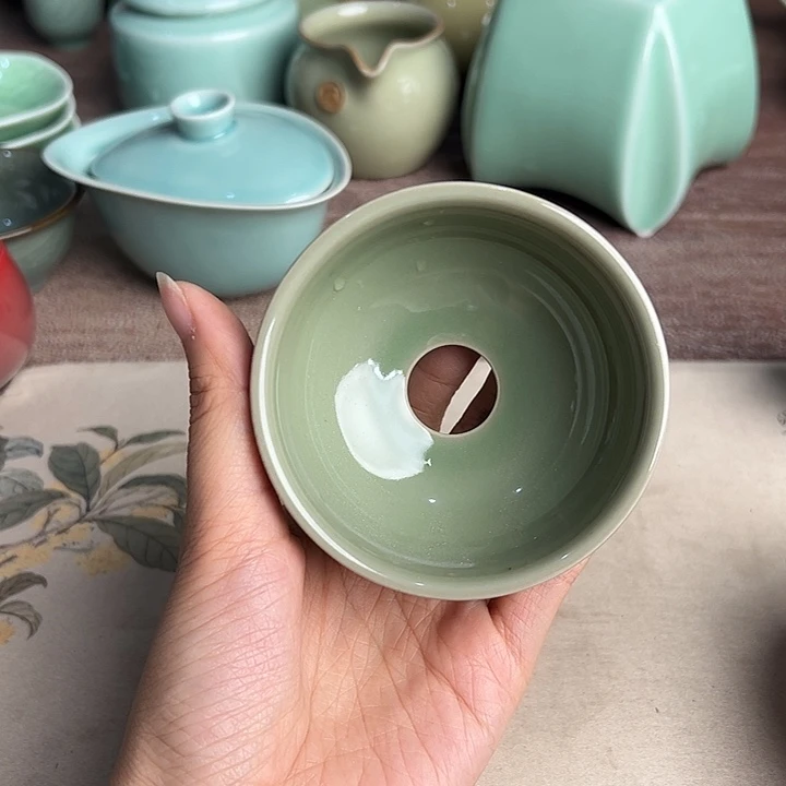 龙泉云间青瓷小米茶器