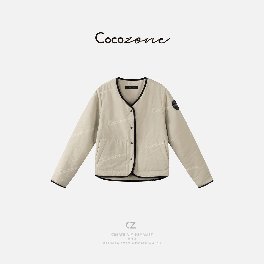 COCO ZONE刘一一  “森朴”设计感两面穿波浪纹外套 CC2C1802