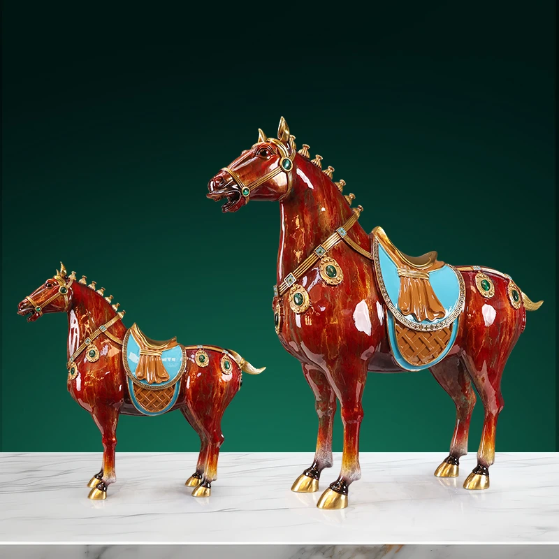 铜将军马摆件马到成功高档家居玄关酒柜办公室装饰品开业乔迁赠礼