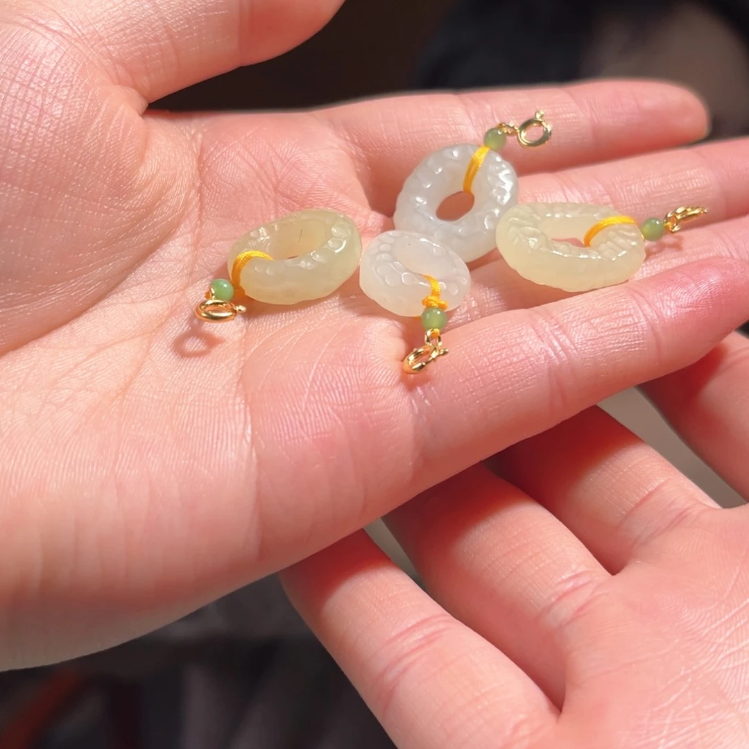 吊坠(不含链)未镶嵌和田玉甜甜圈多样性发货拍一发一58