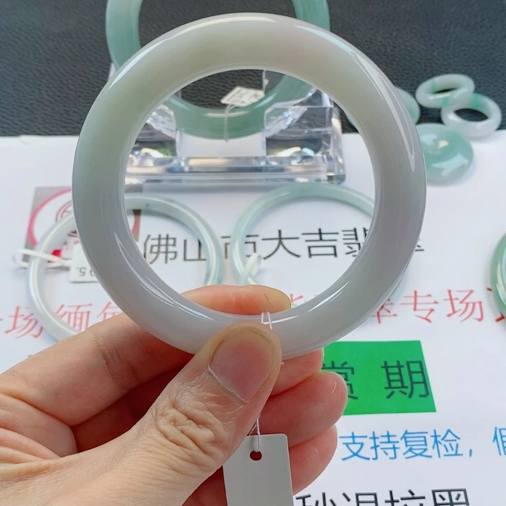 未镶嵌手镯翡翠胖圆条手镯56-57圈口