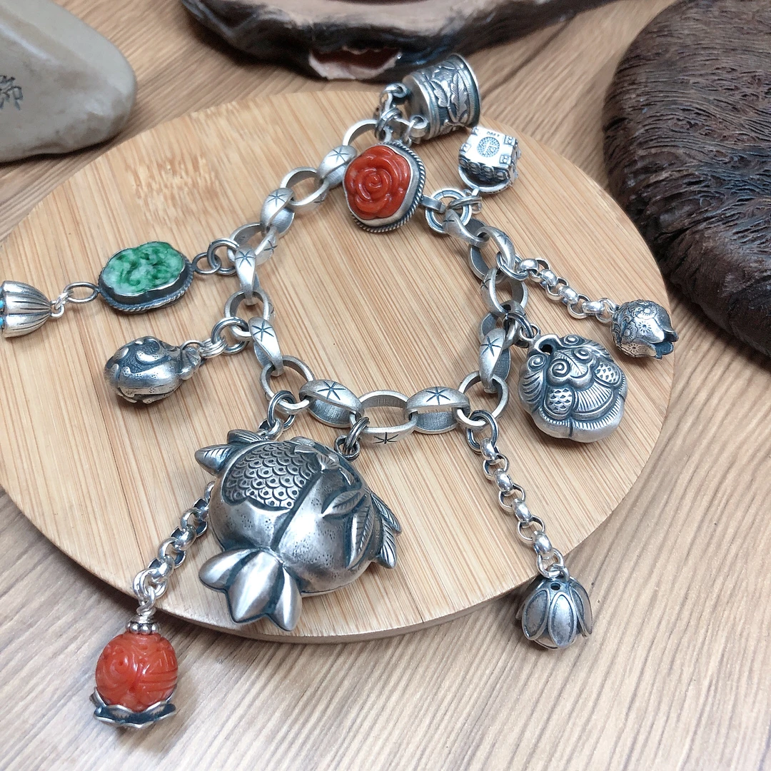 925银手链 英英手工制款纯银手链