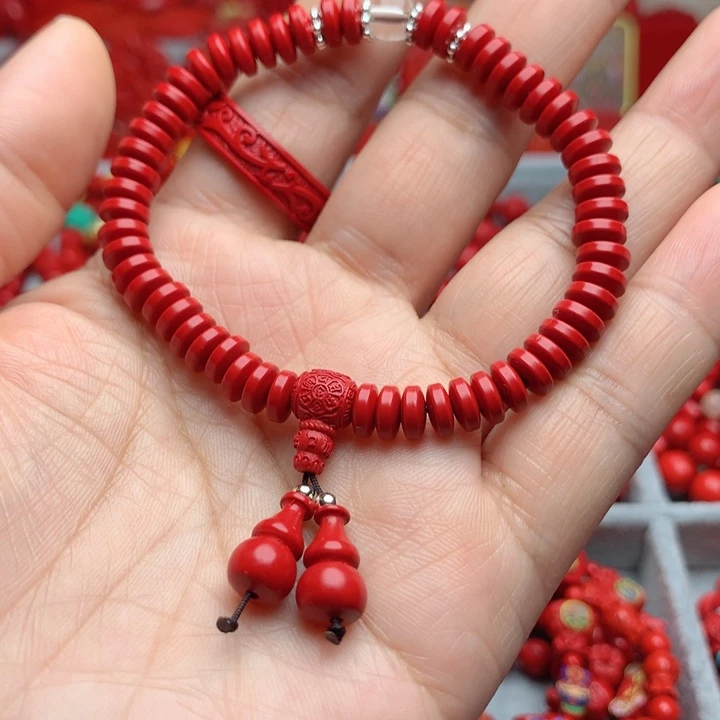 天然辰砂工艺品朱砂手串