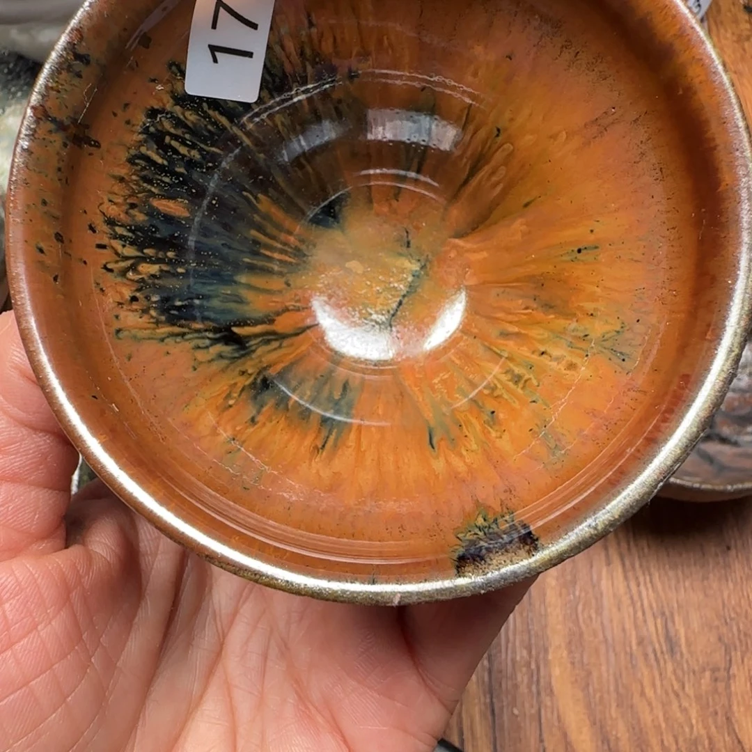 韩***特柴烧建盏茶盏茶杯175