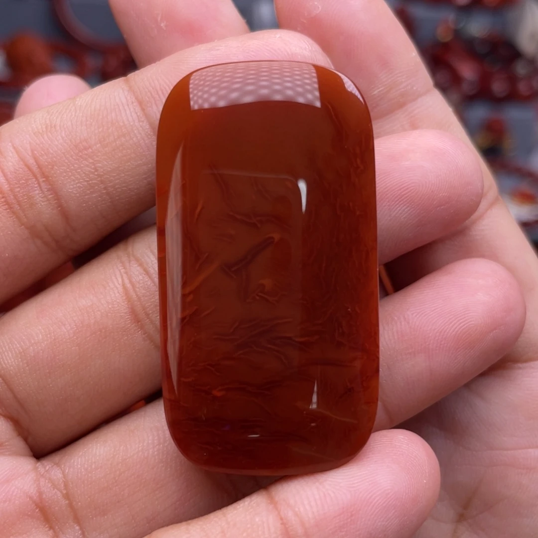 南红玛瑙未镶嵌珠宝奇石无事牌吊坠