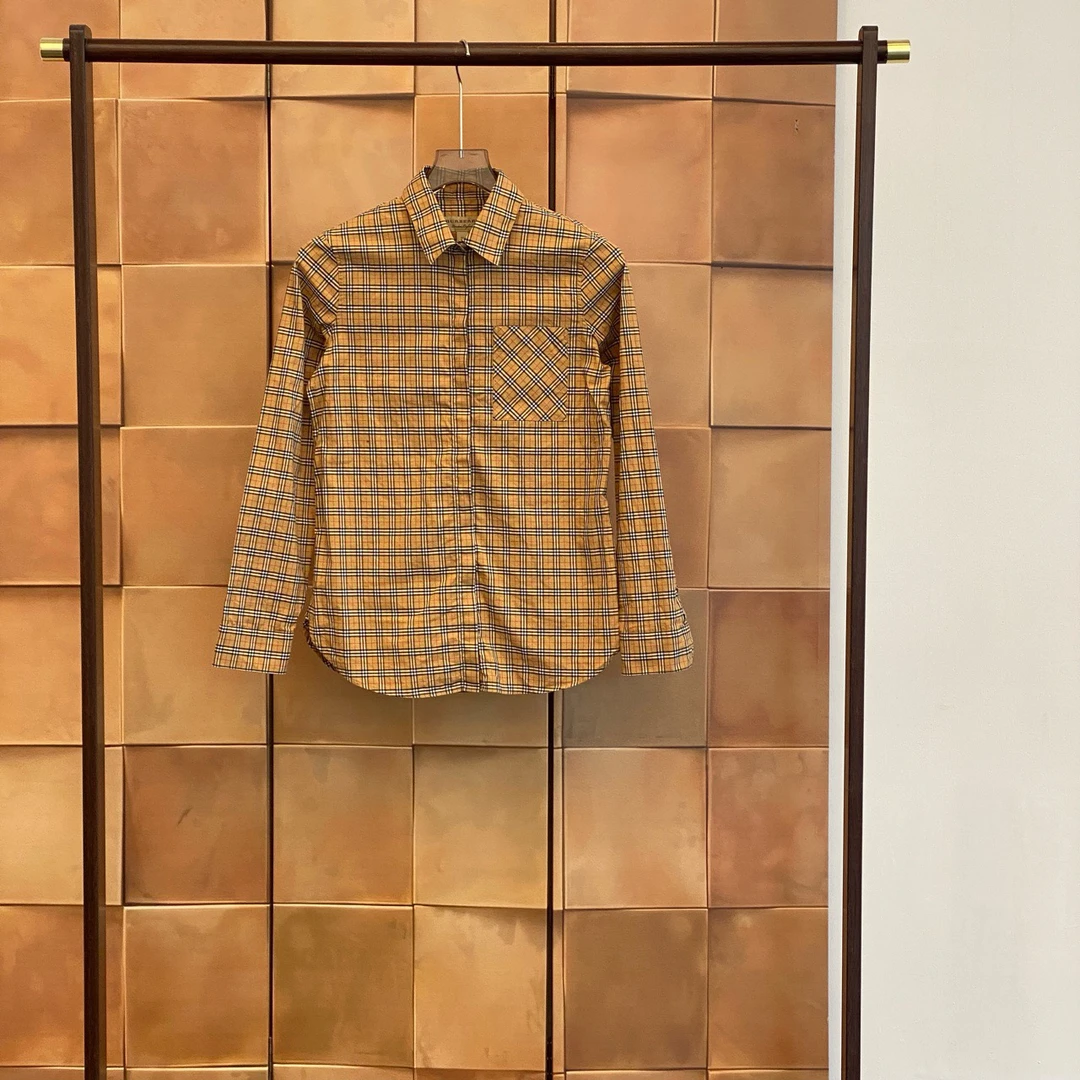 99新 BURBERRY/博柏利 Burberry黄色格纹衬衫/36码/99新/30217