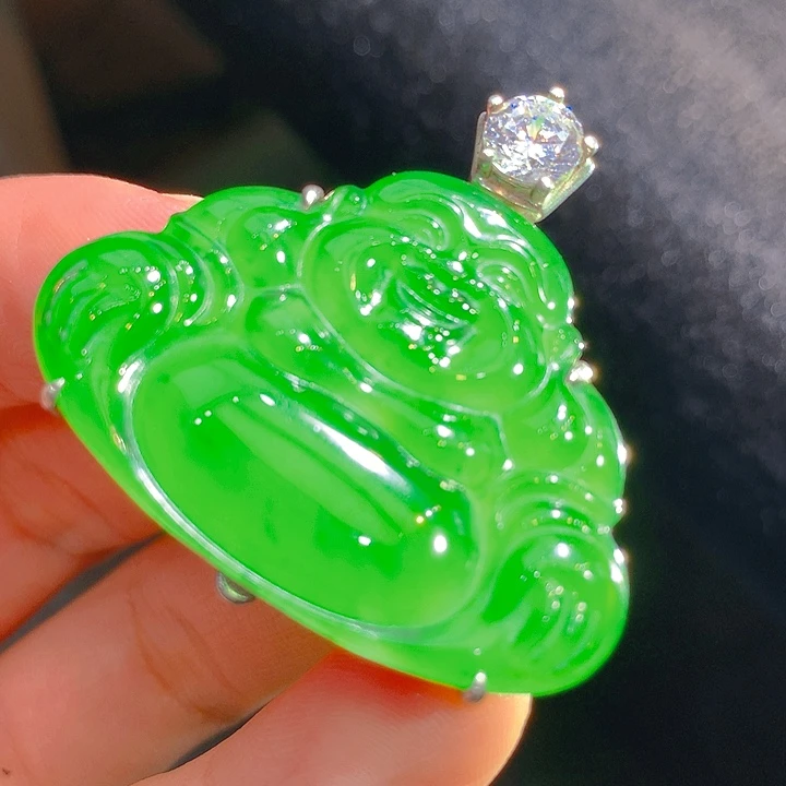 【闪购商品】翡翠颈饰银S925镶嵌翡翠