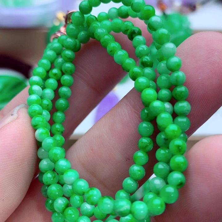 翡翠未镶嵌毛衣链