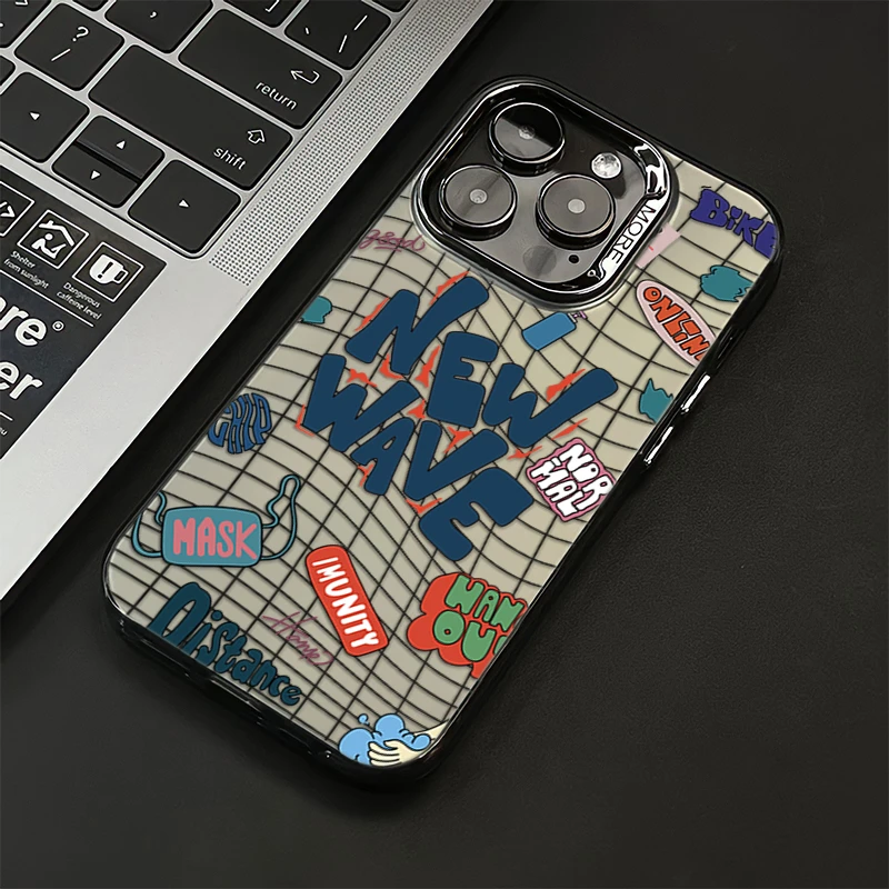 创意英文适用iphone16苹果15promax手机壳14防摔13保护套12磨砂11