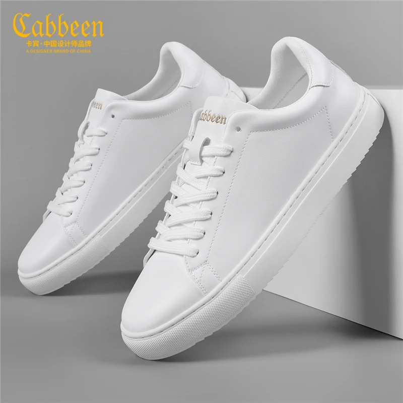 卡宾男鞋经典小白鞋白色潮流休闲板鞋男士百搭日常休闲鞋子开车鞋