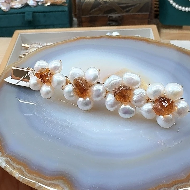 未镶嵌发饰淡水珍珠