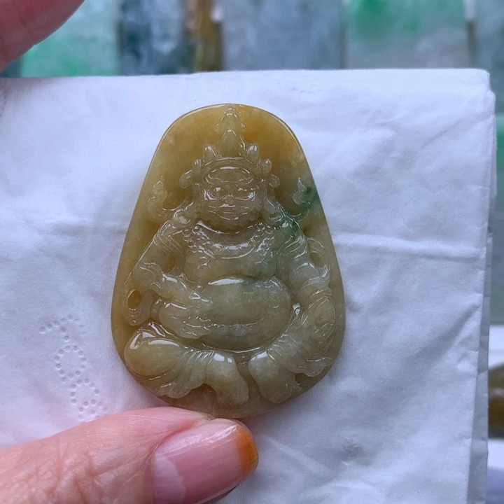 定制翡翠未镶嵌挂件财神挂件