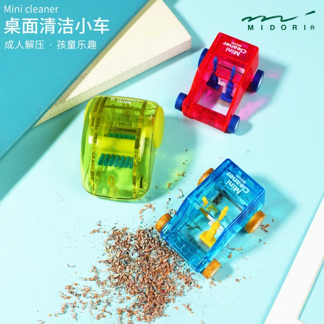 日本midori清洁小车桌面橡皮屑清理除尘吸尘迷你可爱学生创意文具