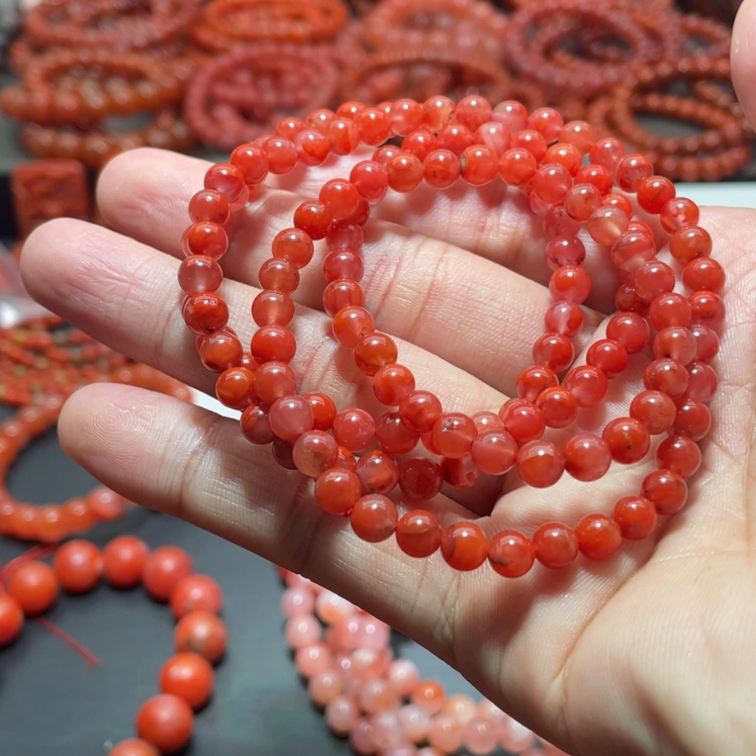 南红玛瑙手链未镶嵌