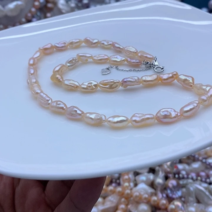 颈饰合金淡水珍珠