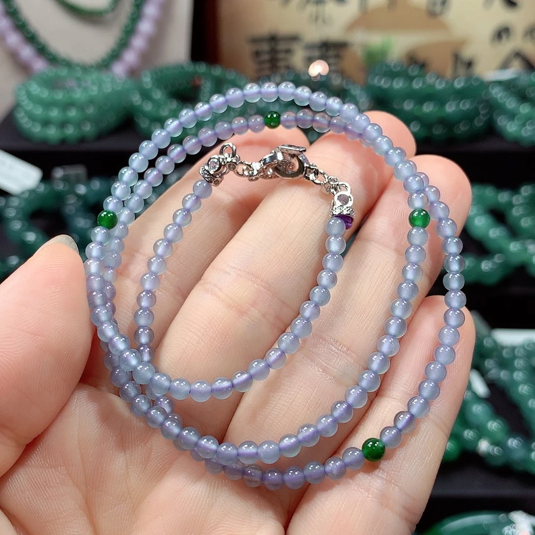 觅***翡翠未镶嵌手链卡3.5