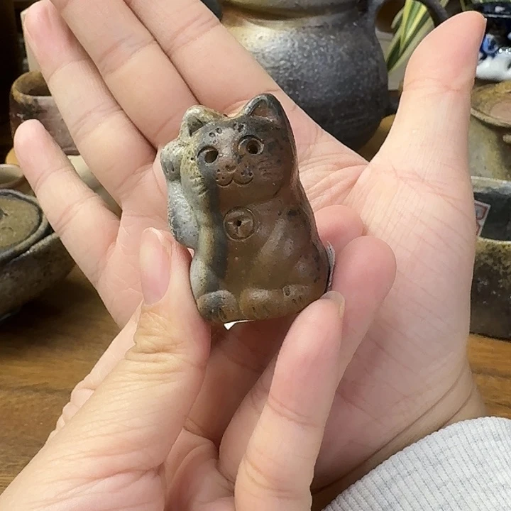 用***1陶吉窑口备前烧小猫福利一口价