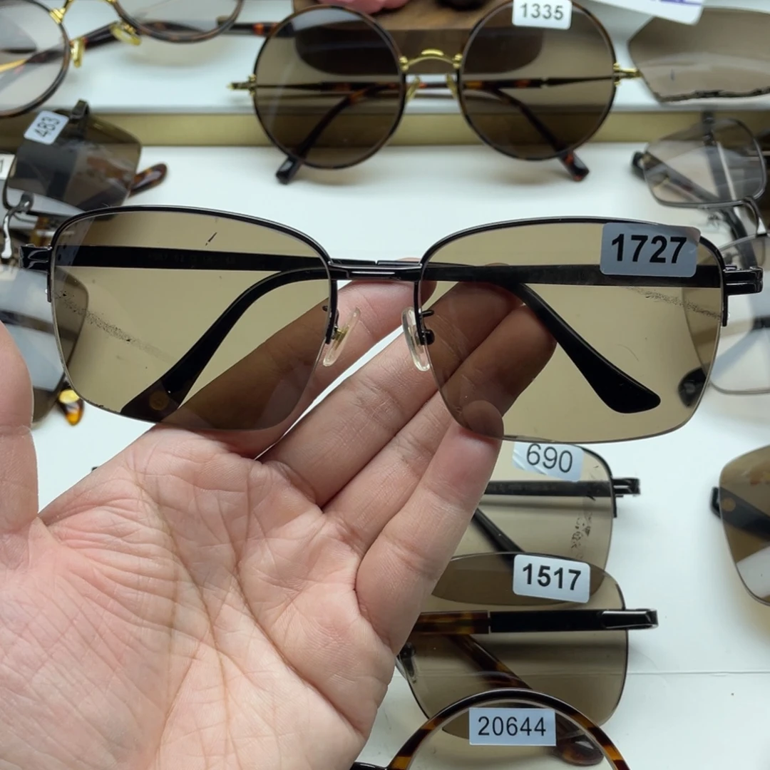 茶水晶半框眼镜 1727