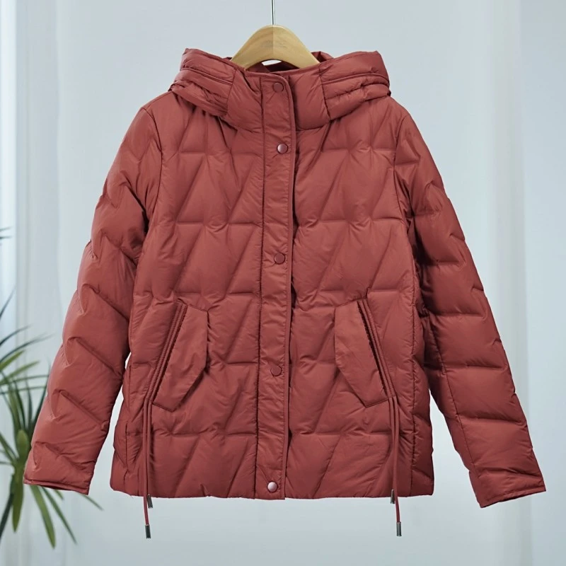 敦系列   F055  女装时尚撤柜秋冬羽绒服红色23w-183