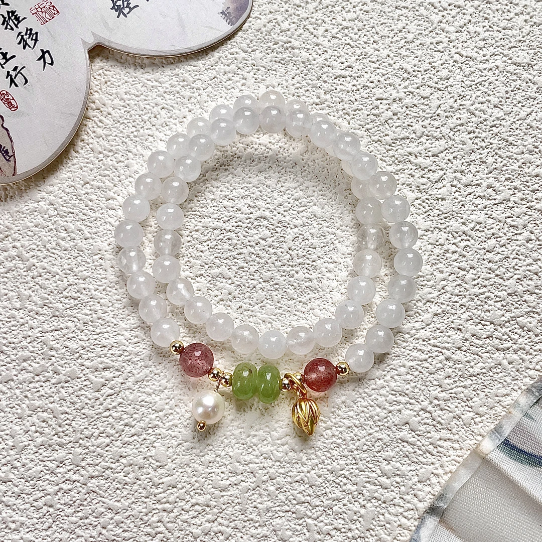 瑾一双圈圆珠手串6mm    W-E018100