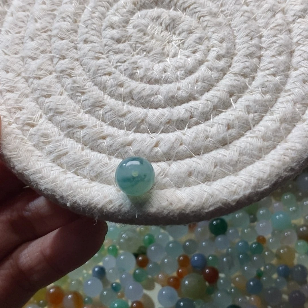 散珠翡翠9.6×7.4天然翡翠A货散珠