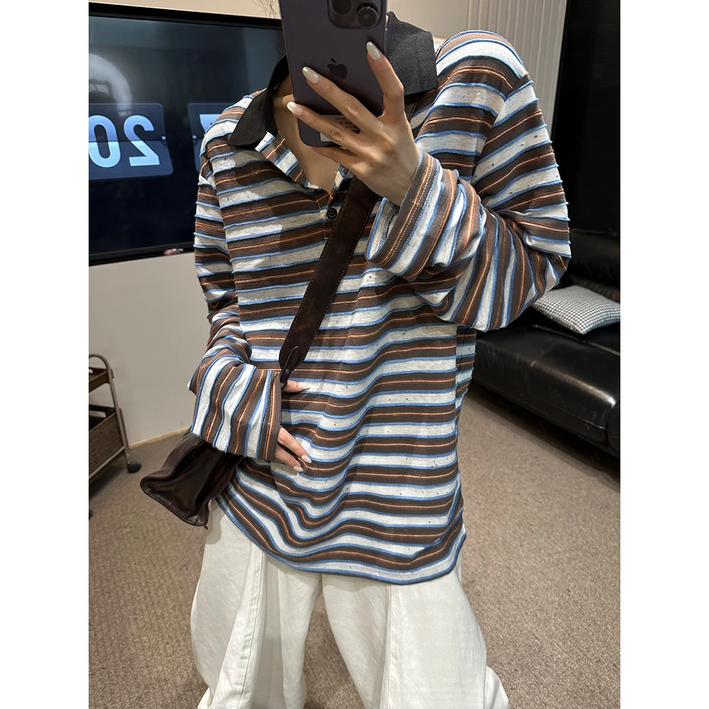 JCCC影子【搁浅浪潮】显瘦条纹宽松t恤百搭慵懒JE5BBS23