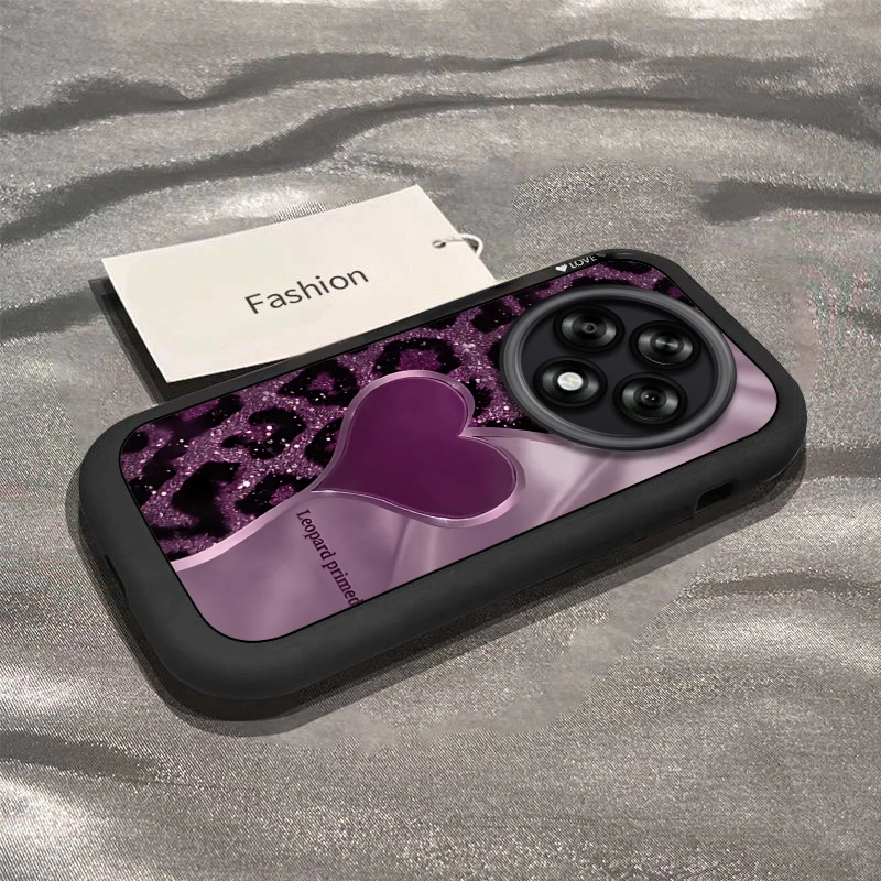 适用vivoY300Pro+手机壳高级感vivoY300Pro豹纹爱心全包手机壳防