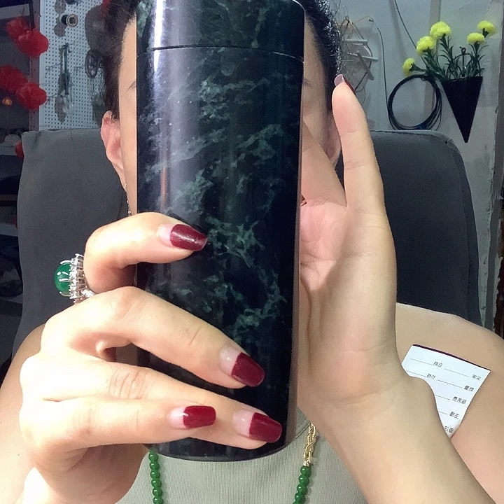 合金蛇纹石玉水杯高含量带磁水杯