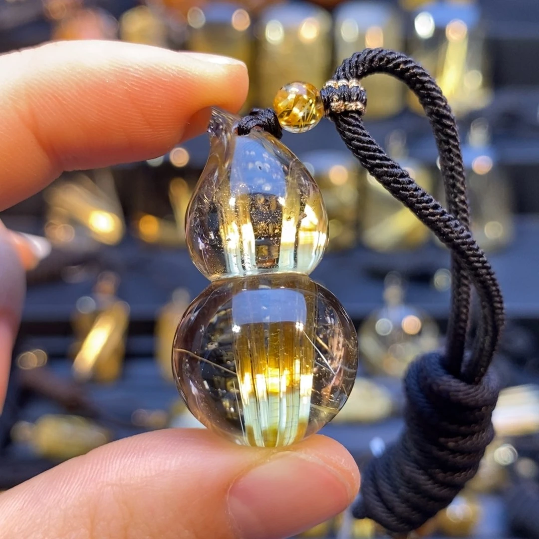 未镶嵌颈饰水晶钛晶葫芦吊坠