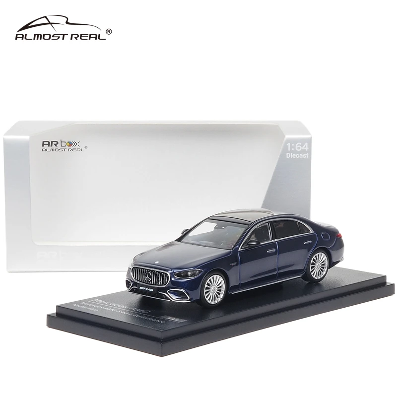1:64梅赛德斯-AMG S 63 E Performance 海岳蓝AR box汽车模型合金