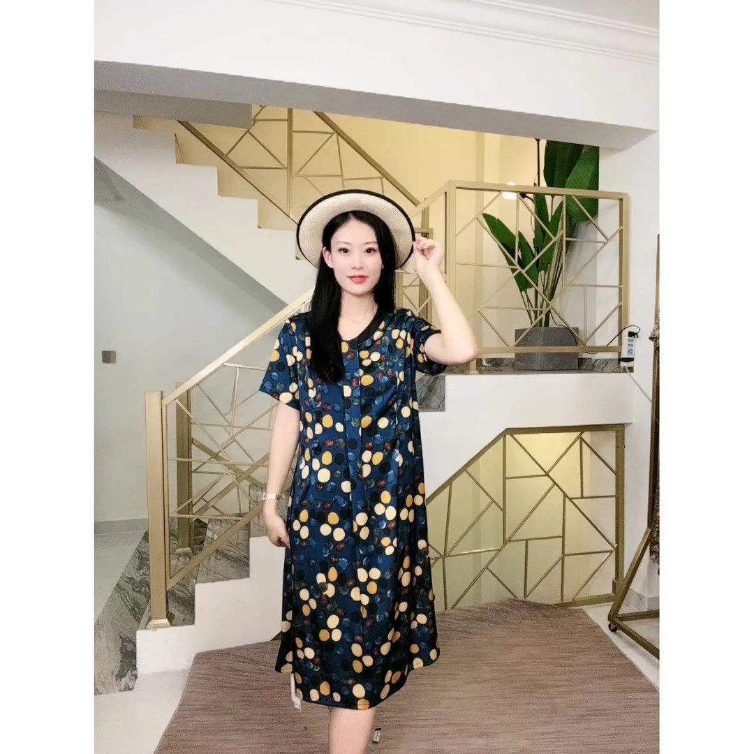 055透气裙子妈妈装新款彩色泡泡洋气时尚夏装洋气