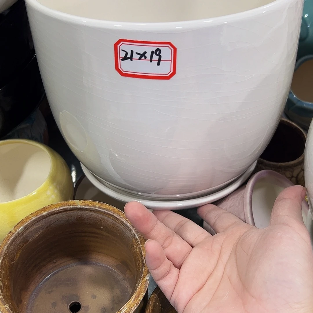 外贸尾单陶瓷花盆凑10米包邮