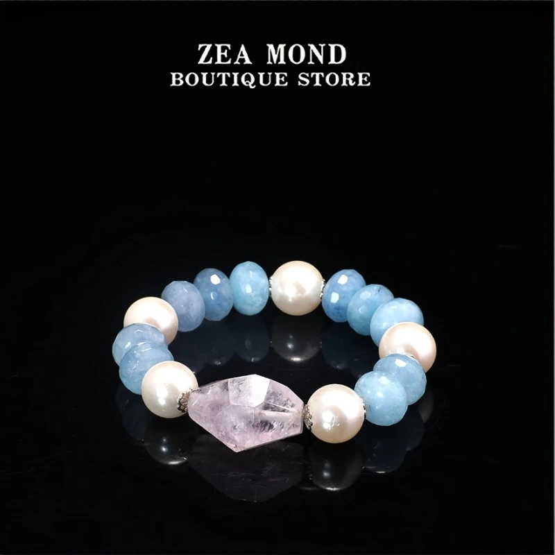 铜合金手链 ZEA MOND时尚风轻奢琉璃蓝调女士铜合金手链HL-SL-7