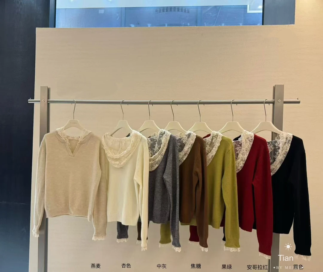 蕾丝连帽针织衫 31214