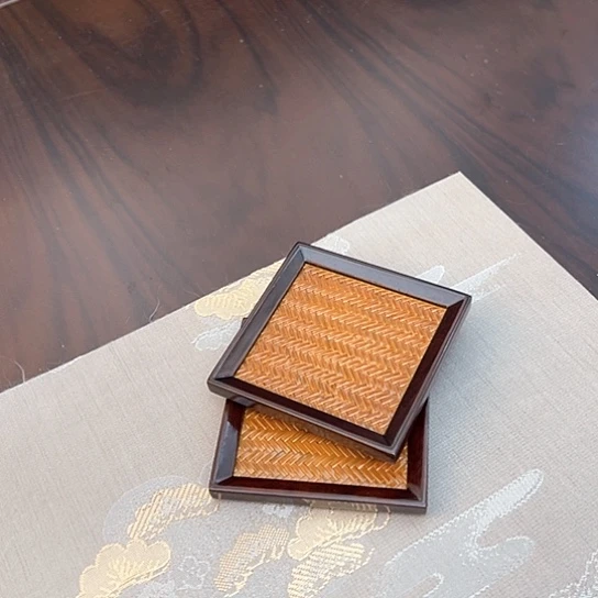 茶到器具 竹木杯垫2只