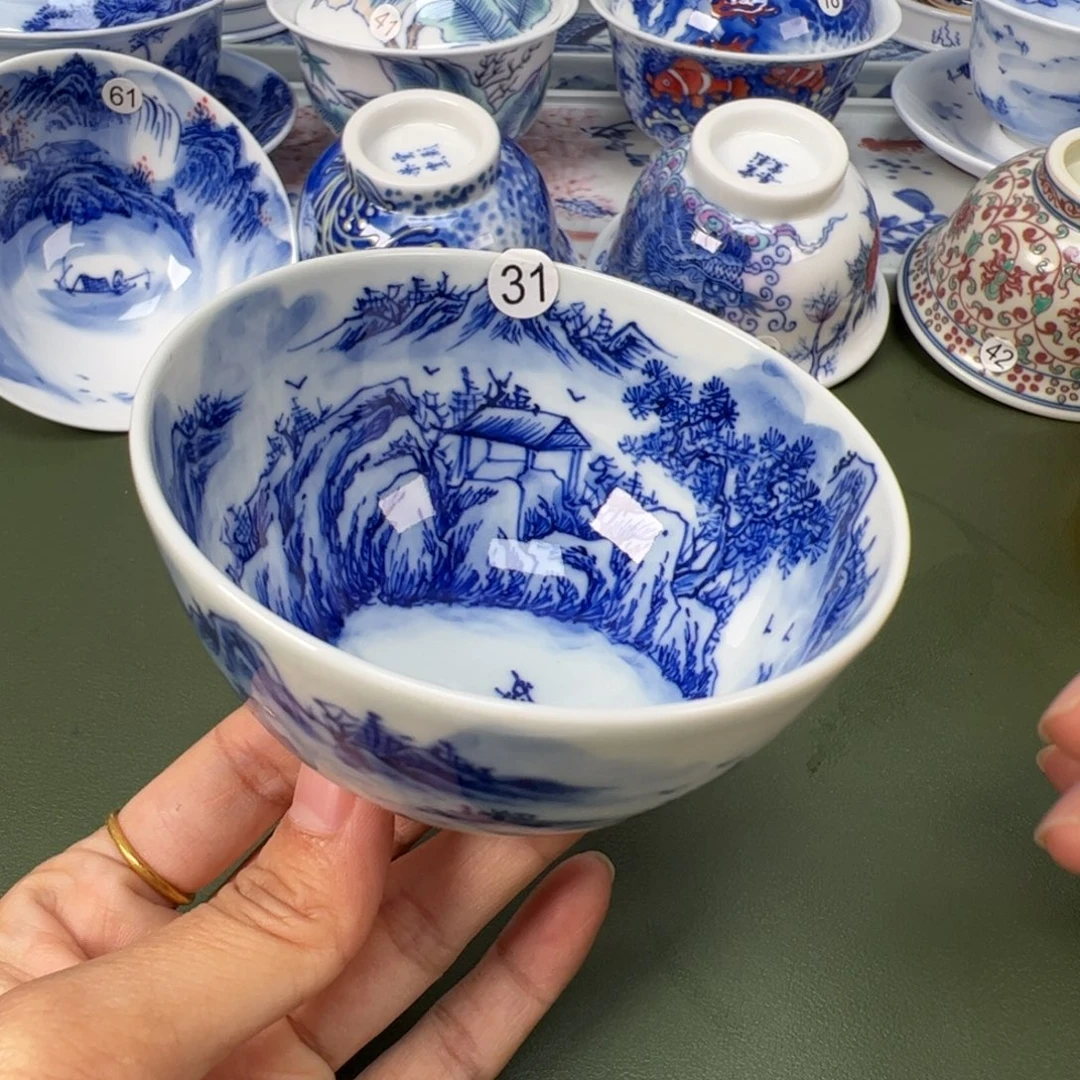 陶瓷景德镇纯手工纯手绘茶具木木31