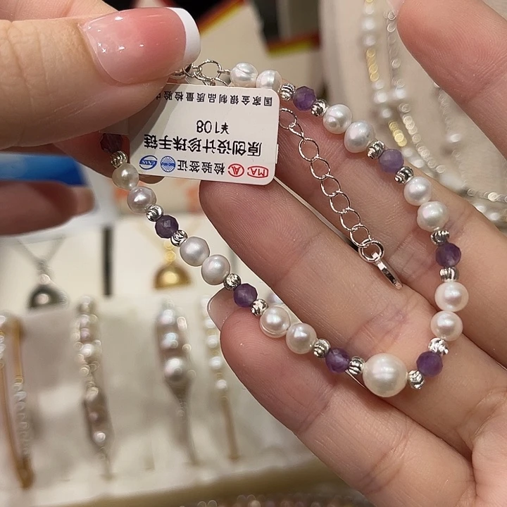 手绳合金淡水珍珠