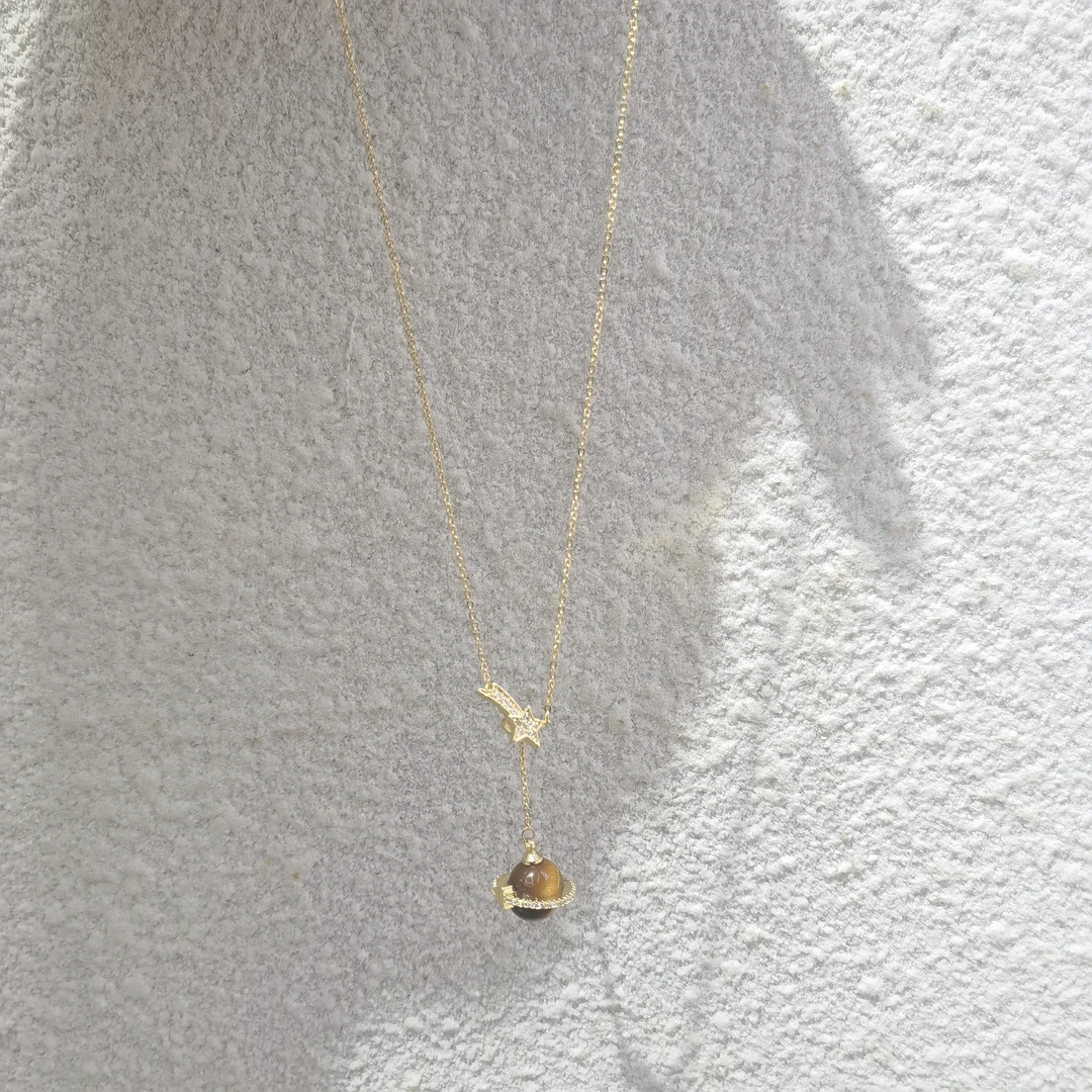 D503虎破色星球流星闪闪项链