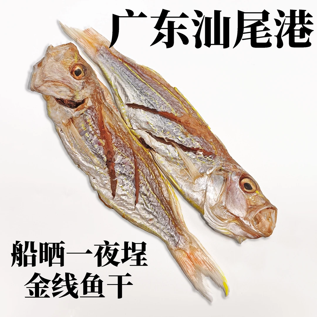 【回头客】汕尾港船晒大号金线鱼干红衫鱼大刀鲤钓李微咸八成干不柴
