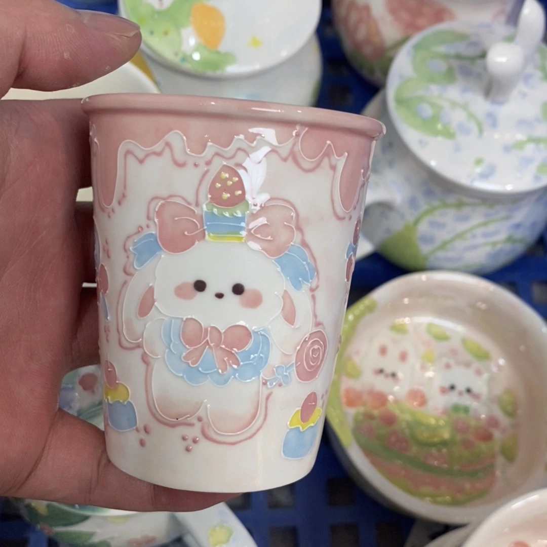 瓷片小兔子小号可乐杯