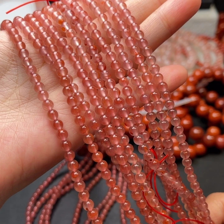 南红玛瑙未镶嵌多样性发货默认微瑕称重4mm