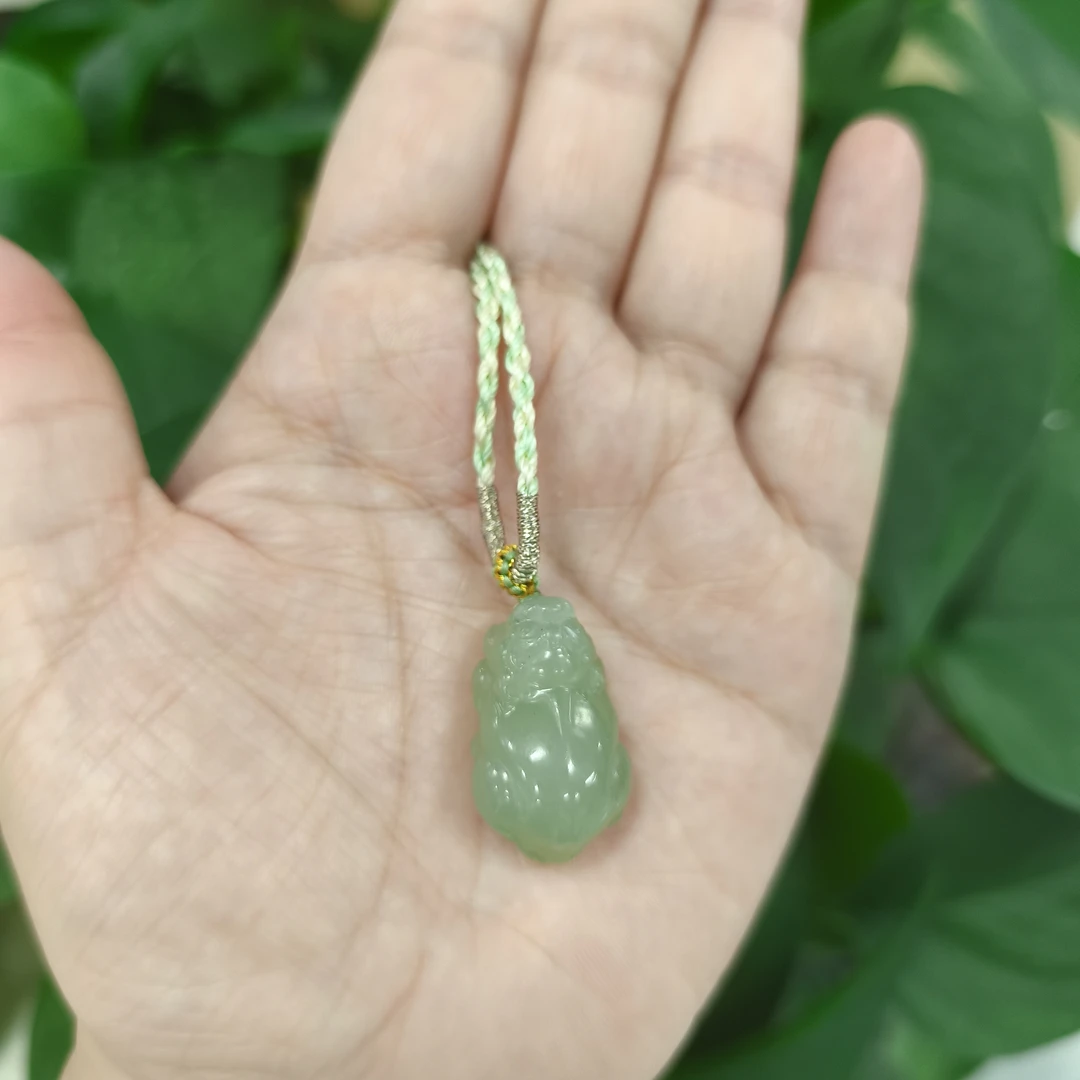 印象眸和田玉浅青立体貔貅吊坠 多样性发货 拍一发一 JY