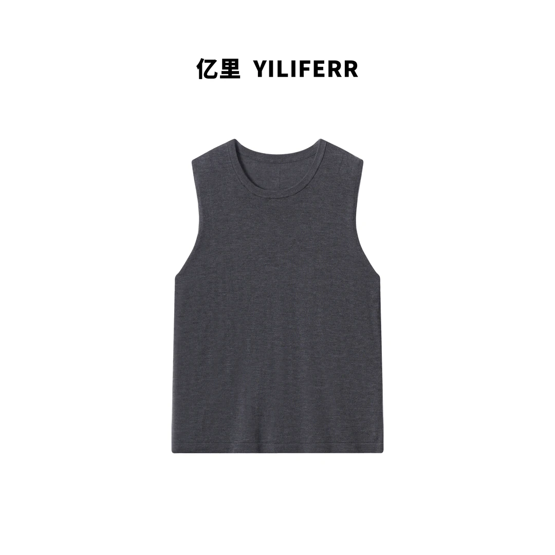 【YILI显瘦女装】时尚简约舒适软糯圆领背心 Y1572