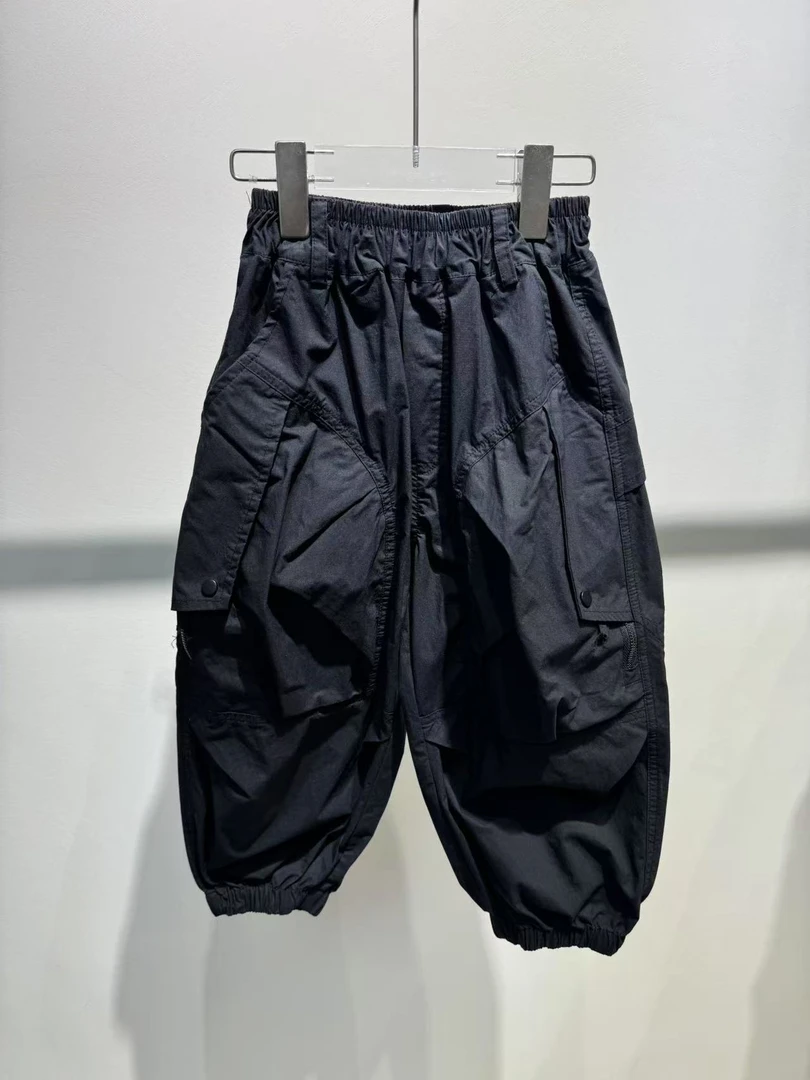 XTJ STUDIO童装 设计师款 MC中大童 褶皱大口袋休闲裤 新品