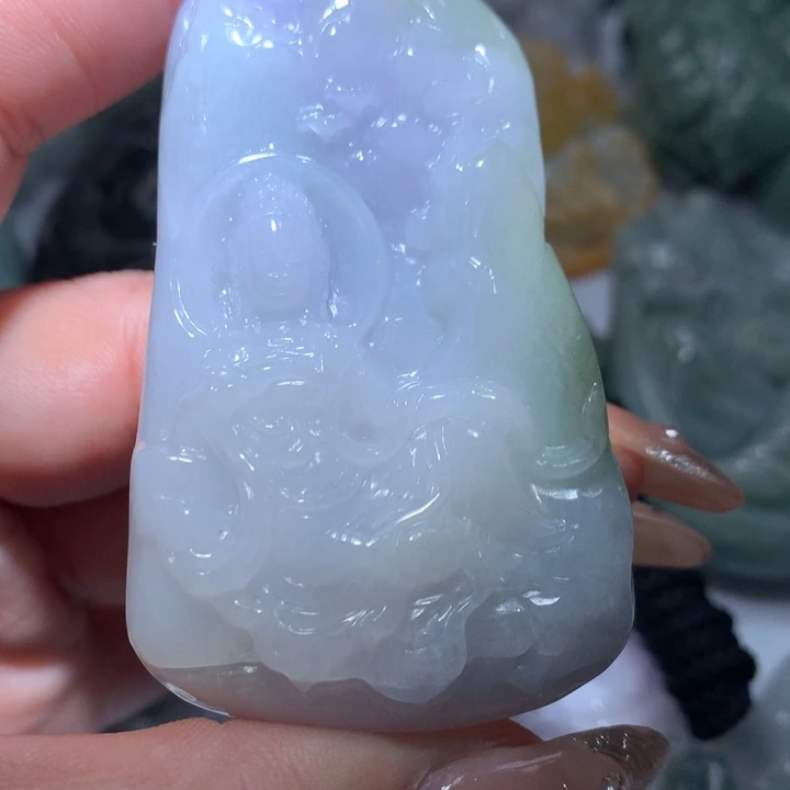 翡翠未镶嵌颈饰保真天然A货翡翠