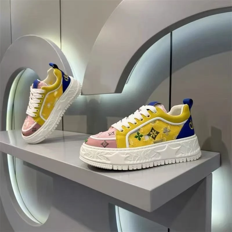 2025年秋季潮流镂空刺绣厚底休闲鞋增高百搭低帮小众干净痞帅男鞋