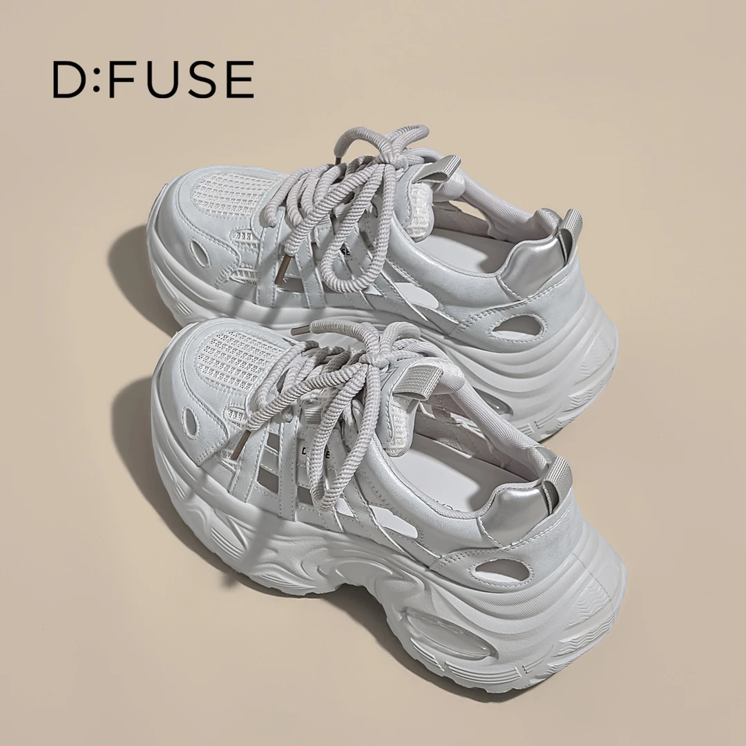 星期六旗下品牌迪芙斯增高休闲老爹鞋百搭厚底女鞋简约时尚鞋子