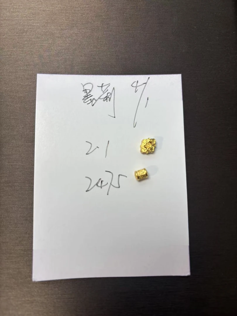 足金999  素金如意 桶珠