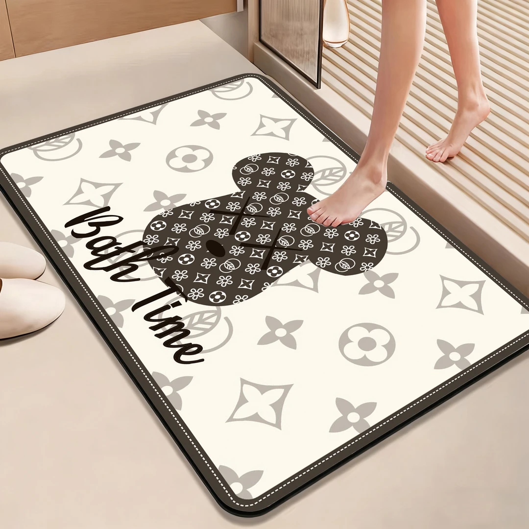 硅藻泥软地垫家用轻奢环保浴室厨房卫生间专用吸水防滑速干进门垫